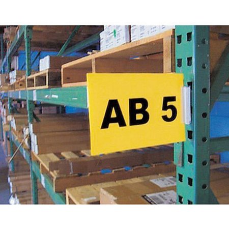 AIGNER INDEX Warehouse Aisle Pallet Rack Sign Kit - 5-1/2x8-1/2 - White WSK1W